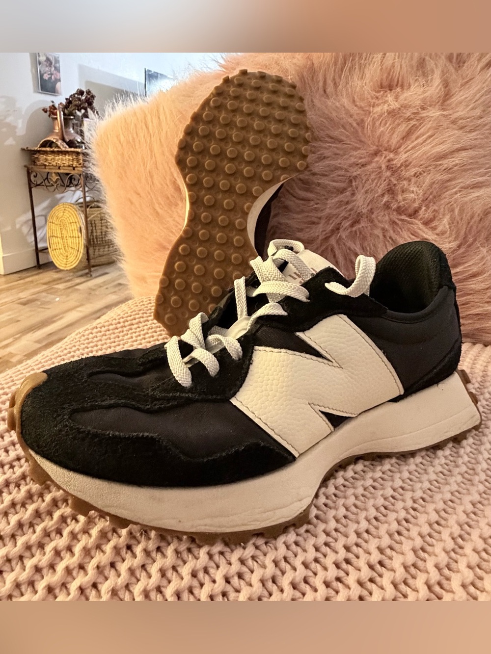 New Balance Black and White Retro Runner